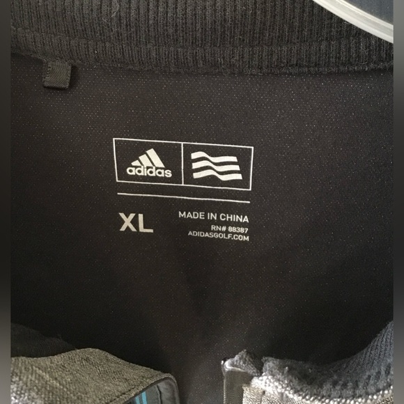 Adidas Golf Men’s Lightweight Full Zip Jacket Black/Gray w/Legends Logo; Size XL - Picture 5 of 10